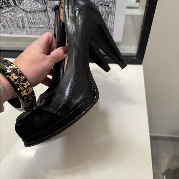 CNC Costume National Women's Black Leather Shoes Size 40, women’s 9.5 - Picture 6 of 14